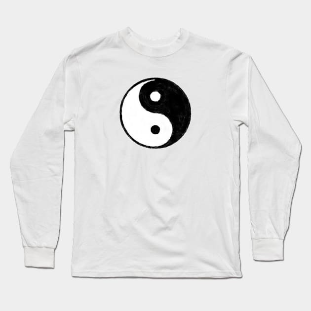 YING-YANG SYMBOL IN OIL Long Sleeve T-Shirt by jcnenm